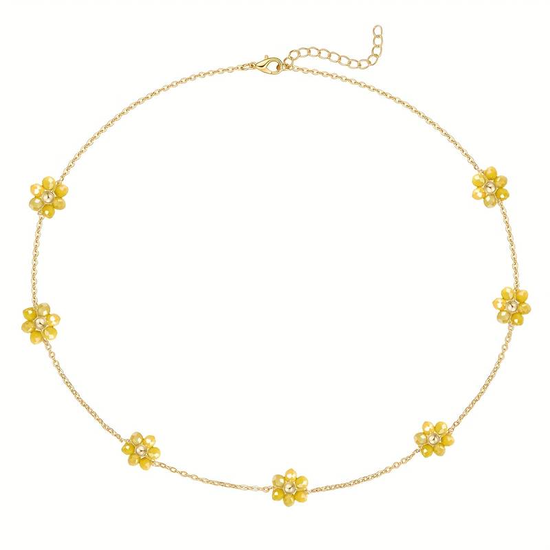 Collier Marguerite - Jaune