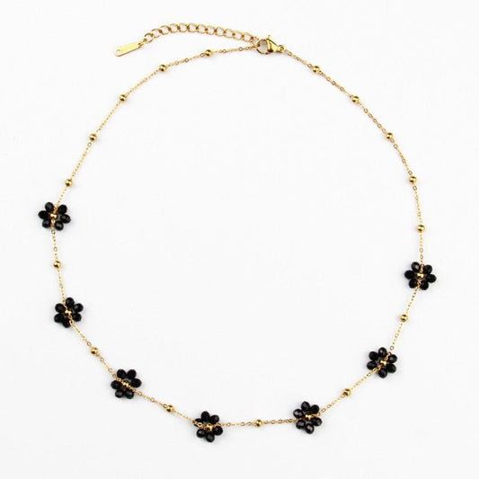 Collier Marguerite - Gris