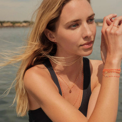 Collier Jade - Orange